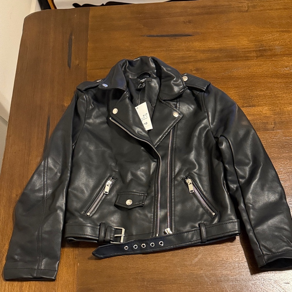 Black Leather Biker Jacket
